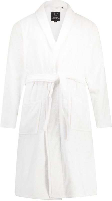 JP 1880 Heren grote maten grote maten Menswear L-8XL badjas, homewear, sjaalkraag, badstof, tot 8XL 702388, sneeuwwit, 5XL