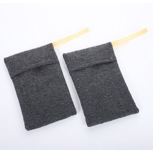 6-pack zeepzakjes, exfoliërende zeepzakjes, bodyscrub, ruwe spons, exfoliant voor bad of douche, grijze netblokzeep, schuimzakjes