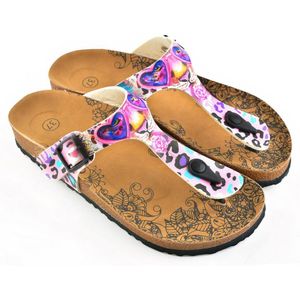 GOBY - Panther - Slippers - Sandalen -Hoge kwaliteit - Handmade - Maat 40