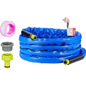 VEVOR 7,6 m Verwarmde Waterslang , Vermogen 160W , Oppervlaktetype Golvend , Binnendiameter Slang 5/8 inch , Minimumtemperatuur -42,7℃ , Gelijkmatige Verwarming en Laag Energieverbruik