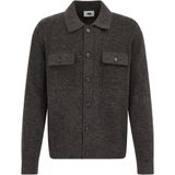 WE Fashion slim fit vest van wolmix bruin