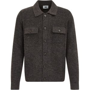 WE Fashion slim fit vest van wolmix bruin
