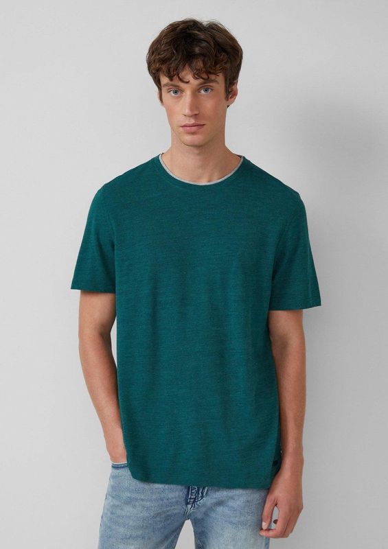 s.Oliver - T-shirt - Bottle green - Korte Mouwen - Regular Fit