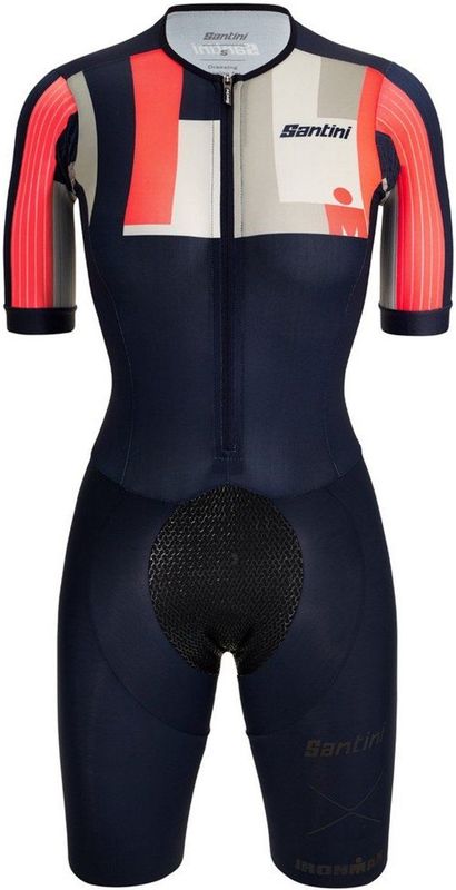 Santini Aahonoui Korte Mouw Triatlonpak Blauw 2XL Vrouw