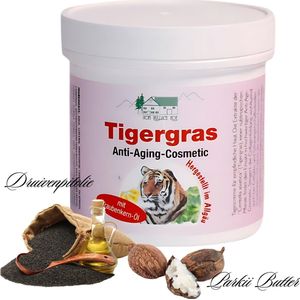 Pullach Hof - Tijgergras Anti-Ageing Cream - Gezichtscrème - 250 ml - Met Druivenpitolie