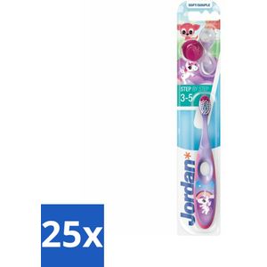 25 x Jordan Tandenborstel Step 2 (3-5 jaar) - Melktanden - Tandenborstel Zacht