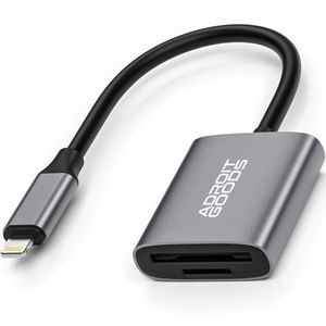 AdroitGoods - Lightning SD Kaartlezer - Geheugenkaartlezer - USB 3.0 - Geschikt voor iPhone & iPad