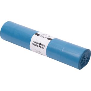 Afvalzakken Poly-Line Blauw LDPE - 45mu - 65/25x140cm 350 liter - 100 zakken