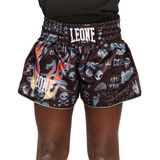 Leone1947 - Flames - Thaiboksbroekjes - Satijn - Kindershorts