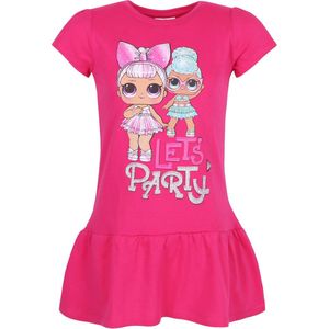 Roze, girly jurk met franje - LOL Surprise