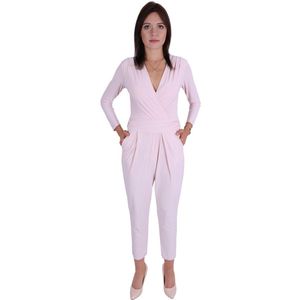 John Zack Jumpsuit met lange mouwen in poederroze