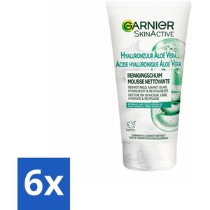Garnier - SkinActive - Gezichtsreinigingsschuim - Hyaluronzuur & Aloe Vera - Hydraterend - 150 ml - Voordeelverpakking - 6 stuks