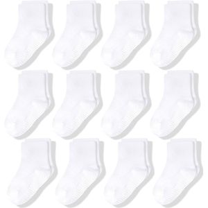 CozyWay Baby Girls Tights Cable Knit Leggings Stockings Katoenen Pantybroek Infants Peuters, wit, 12 paar, 1-3 jaar