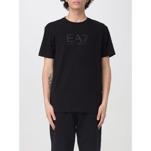 EA7 Emporio Armani - T-shirt - Zwart - Katoen