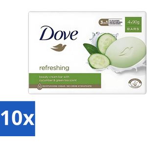 Dove - Zeep - Go Fresh Touch - Komkommer & Groene Thee - Verfrissend - 4 x 90 gram - Bulkverpakking - 10 stuks