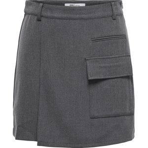 Only - Onlolexa Life Hw Wrap Skirt - Donkergrijs - Wikkelrok