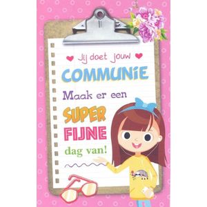 Wenskaart Jij doet jouw Communie maak er een super fijne dag van - Gratis verzonden