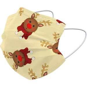 Mondmasker Kerst Wegwerp Mondkapje Kerst Universeel - Mondkap Wegwerp Niet Medisch Rendier