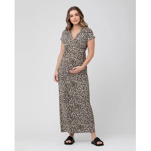 LEO Animal Print Nursing dress Natural maat S