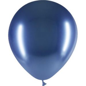 Blauwe Ballonnen Chroom 30cm 50st