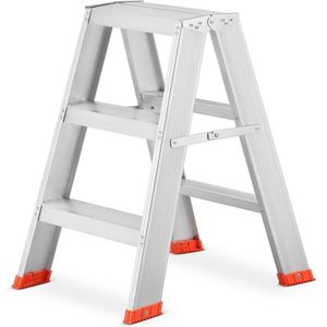 Viking Choice - Huishoudtrap - ladder - 3 treden - aluminium - 62 cm hoog