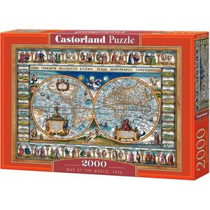 Hobby puzzel met 2000 stukjes - Map of the world, 1639