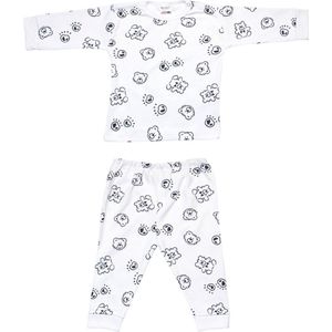 Beeren Bodywear Unisex Pyjama Bear - Wit - Maat 62/68