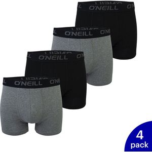 4-Pack O'Neill Heren Boxershorts 901002-6869 - Antraciet / Zwart - Maat L