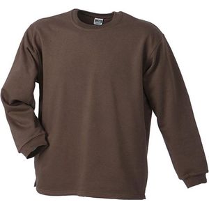 James and Nicholson Unisex Open Hem Sweatshirt (Bruin)