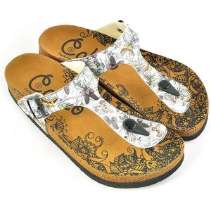 GOBY - Butterfly - Slippers - Sandalen -Hoge kwaliteit - Handmade - Maat 42