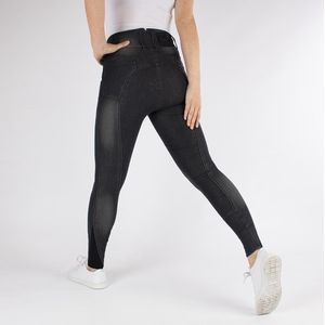 PK International Sportswear - Cardento Full Grip - Rijbroek / Breeche  - Black Grey Jeans