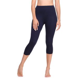 Ladeheid LA-LA40-202-LE Dames 3/4 Leggings - Sport - Vrijetijdsbroek - Capri - Viscose - Sporbroek - Yogabroek - Marine - 38