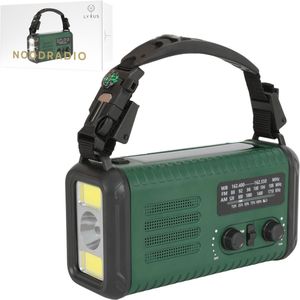 Lyxus® Noodradio Solar Opwindbaar en Batterij - 20.000 mAH Powerbank - Transister - Transistor Radio op Batterijen voor Rampen - Noodpakket voor Thuis en Oorlog - Denk Vooruit met Betrouwbare Noodvoorziening - Draagbare Nood Radio - Noodrantsoen
