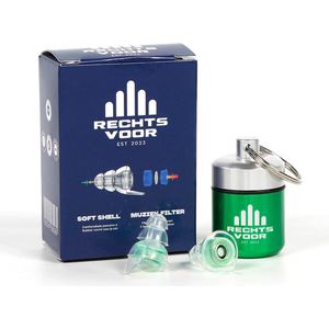 Rechtsvoor festival oordopjes - SNR 18 dB - Neon Groove