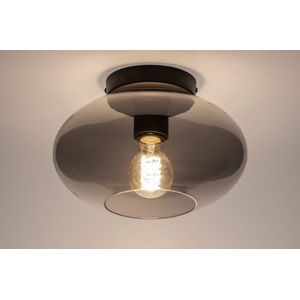 Lumidora Plafondlamp 31063 - Plafonniere - OSLO - E27 - Zwart - Grijs - Metaal - ⌀ 26 cm