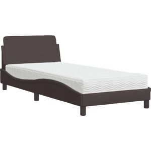 vidaXL-Bed-met-matras-stof-donkerbruin-90x190-cm