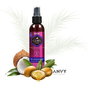 Hask Haarolie Curl Care 5-in-1 Leave-In Spray - Vitamine E - Haarspray - Voor de perfecte krul