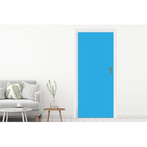 Deursticker Blauw - Licht - Kleuren - 90x215 cm - Deurposter