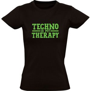 Techno is my therapy Dames T-shirt | muziek | party | disco | festival | dj