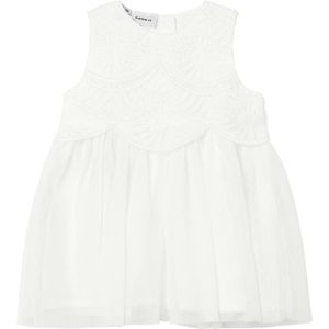 NAME IT NBFNIKOL SPENCER D Meisjes Jurk - Bright White - Maat 62