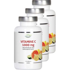 Nutrivian | Vitamine C 1000mg + Bioflavonoïden | 100 Tabletten | 3 stuks | 3 x 100 tabletten