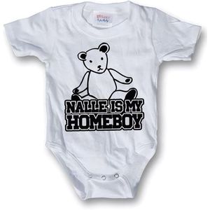 Hybris Kinder Nalle Is My Homeboy Body SH-13-BT017-L57 White-6-12Monate
