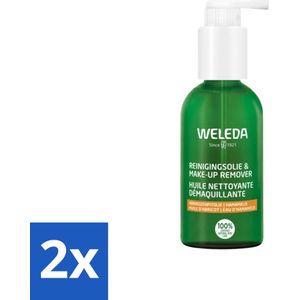 2 x WELEDA - Reinigingsolie & Make‑up Remover - 150 ml - Reinigingsolie - Make-up Remover - Waterproof Mascara - Biologische Ingrediënten - Abrikozenpitolie