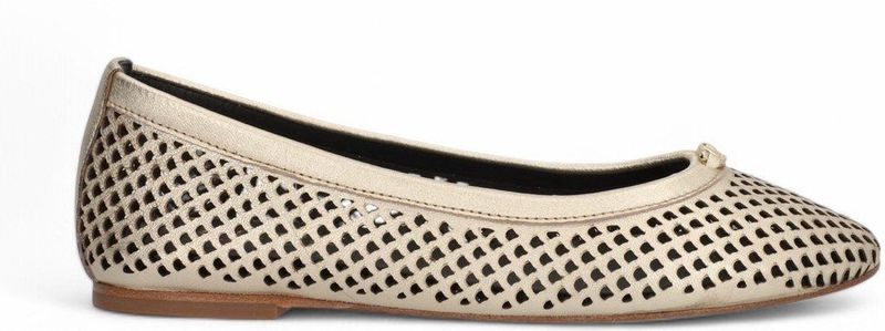 Alpe - 541861 - Leren Ballerina's - Goudkleurig - Plat - Casual