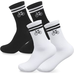 Fietssokken 35-46 voor Heren en Dames - Grappig Cadeau voor Fietsers en Tennis
