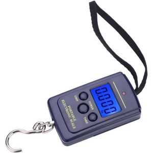 New Age Devi - Draagbare Bagage Weegschaal - Elektronische Haak met LCD-scherm en Meetlint 50kg 110lbs