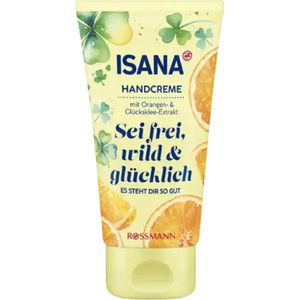 ISANA Handcrème Wees vrij, wild & gelukkig | 1x 75ml - Sinaasappelextract & Klaverextract | Limited edition 2025