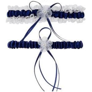 Scoby - Kousenband - Bruid Accessoire - Stretch Garter - One Size - Donkerblauw