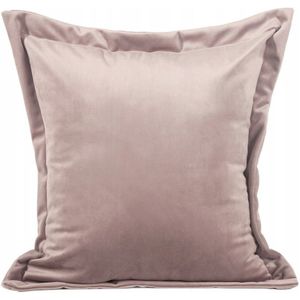 Decoratieve Kussensloop 45x45cm - Zacht Roze Velours