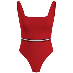 Tommy Hilfiger Square Neck One Piece Zwemkleding Rood XS Vrouw